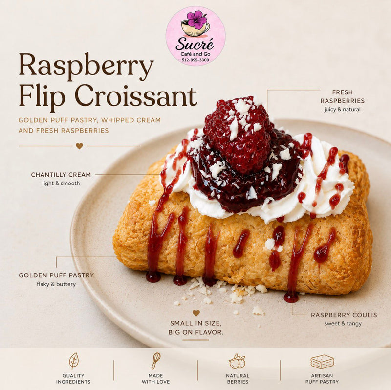 Raspberry Flip Croissant